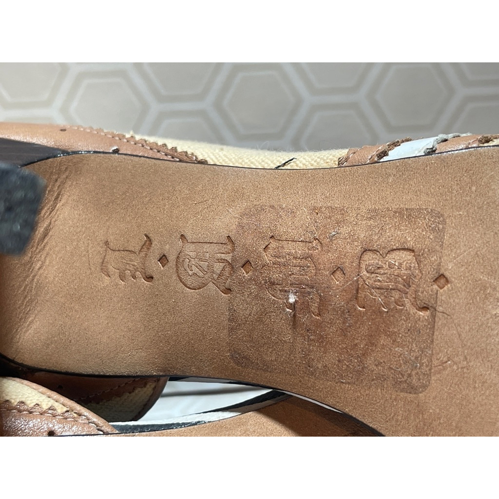 Women's L.A.M.B. Heels Beige & Brown size 9 - Picture 5 of 11